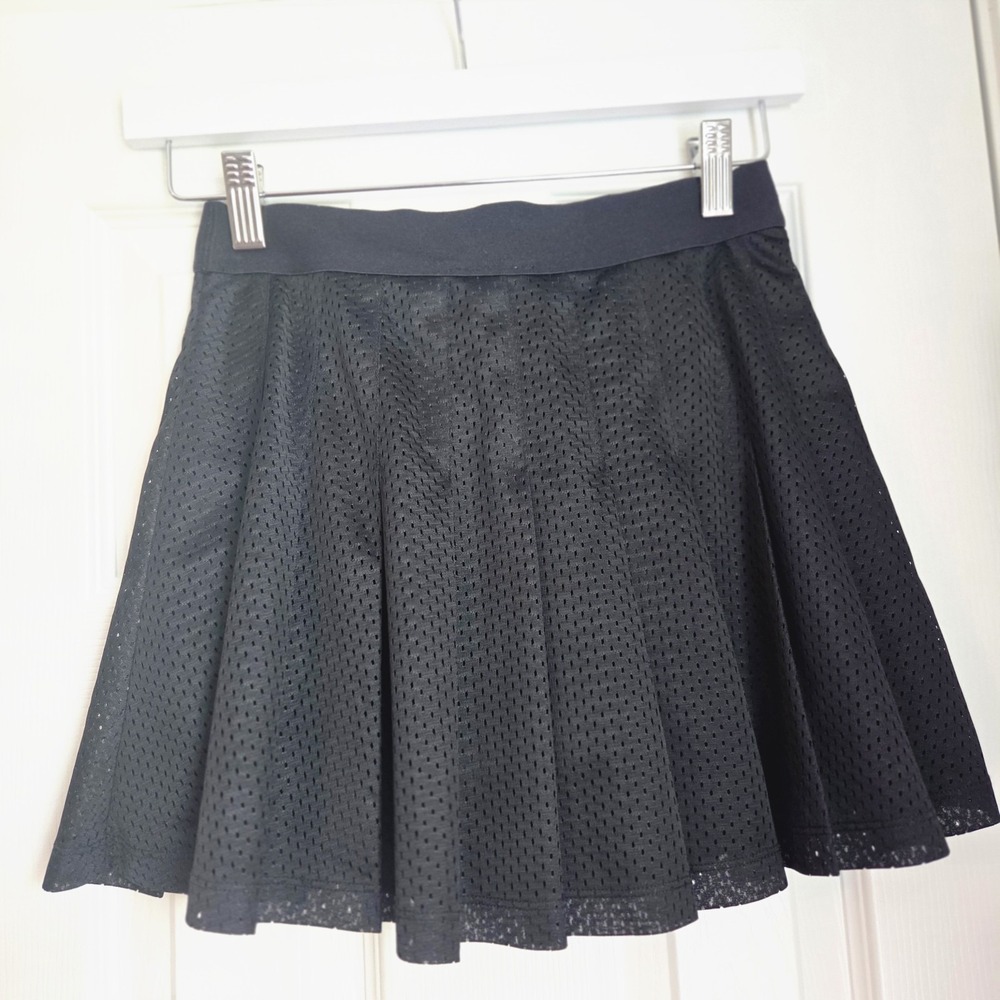 VS PINK Black Mesh Pleated Tennis Skort Athletic Golf Skirt Womens Size S Y2K